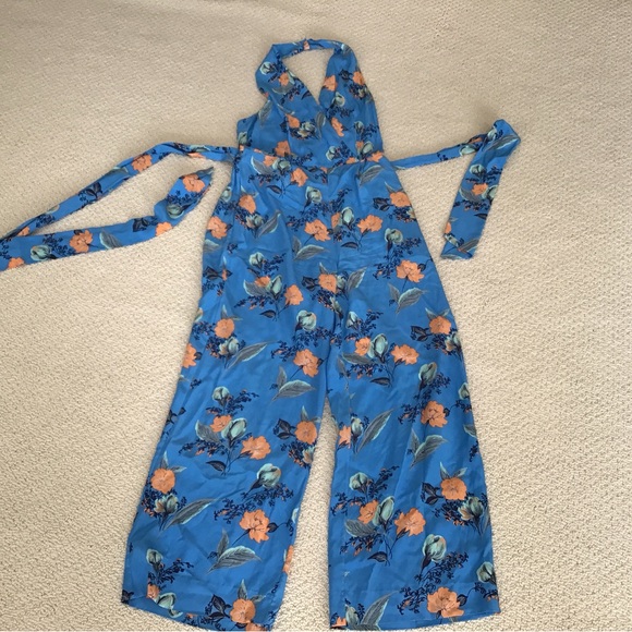 DVF Blue Silk Jumpsuit - Picture 4 of 4